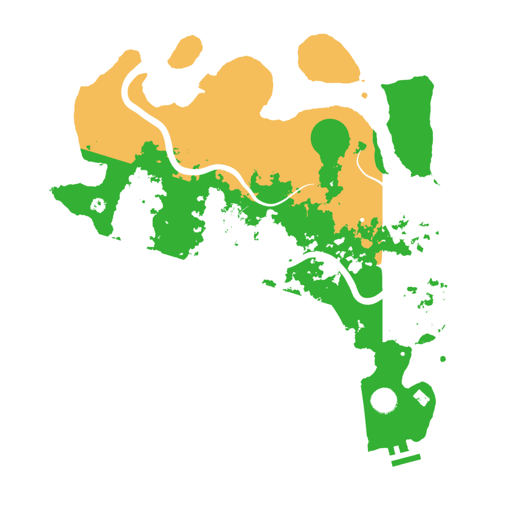Biome Rust Map: Procedural Map, Size: 3500, Seed: 54893