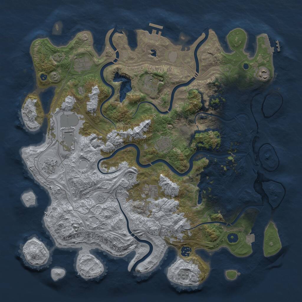 Rust Map: Procedural Map, Size: 4350, Seed: 6062025, 15 Monuments