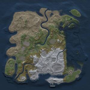 Thumbnail Rust Map: Procedural Map, Size: 3750, Seed: 285410481, 15 Monuments