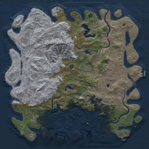 Thumbnail Rust Map: Procedural Map, Size: 5500, Seed: 31525376, 17 Monuments