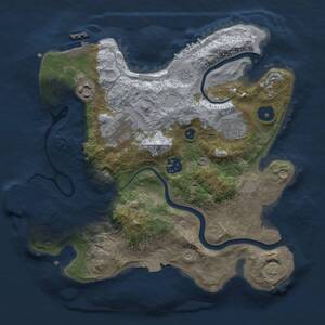 Thumbnail Rust Map: Procedural Map, Size: 3000, Seed: 263119963, 11 Monuments