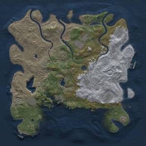 Thumbnail Rust Map: Procedural Map, Size: 4250, Seed: 1260713896, 17 Monuments