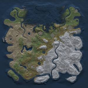 Thumbnail Rust Map: Procedural Map, Size: 4500, Seed: 1234213, 16 Monuments