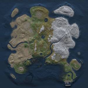 Thumbnail Rust Map: Procedural Map, Size: 3500, Seed: 1482726233, 14 Monuments