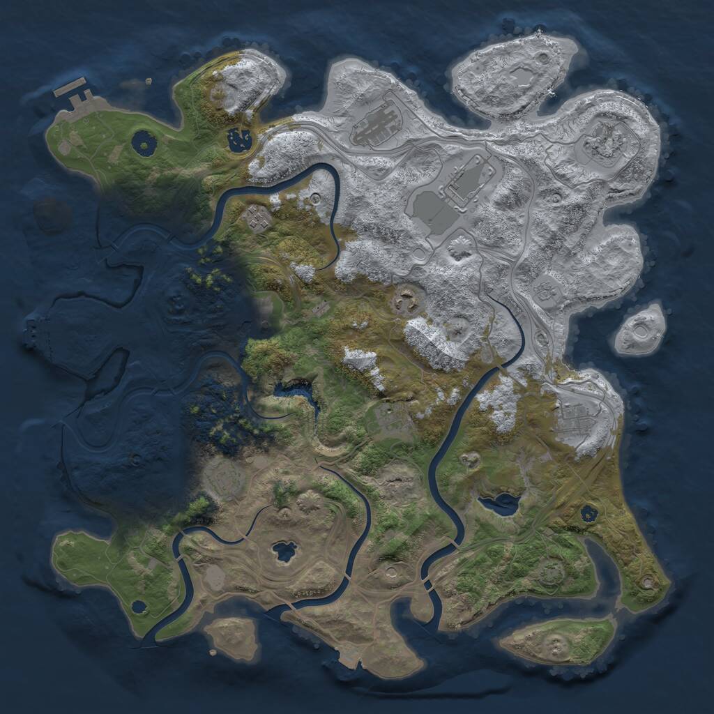 Rust Map: Procedural Map, Size: 4250, Seed: 1721132729, 16 Monuments