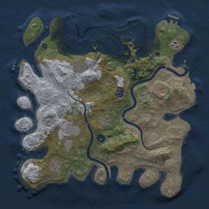 Thumbnail Rust Map: Procedural Map, Size: 3700, Seed: 181888905, 14 Monuments