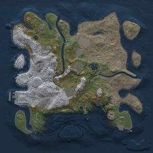 Thumbnail Rust Map: Procedural Map, Size: 3500, Seed: 511457755, 14 Monuments