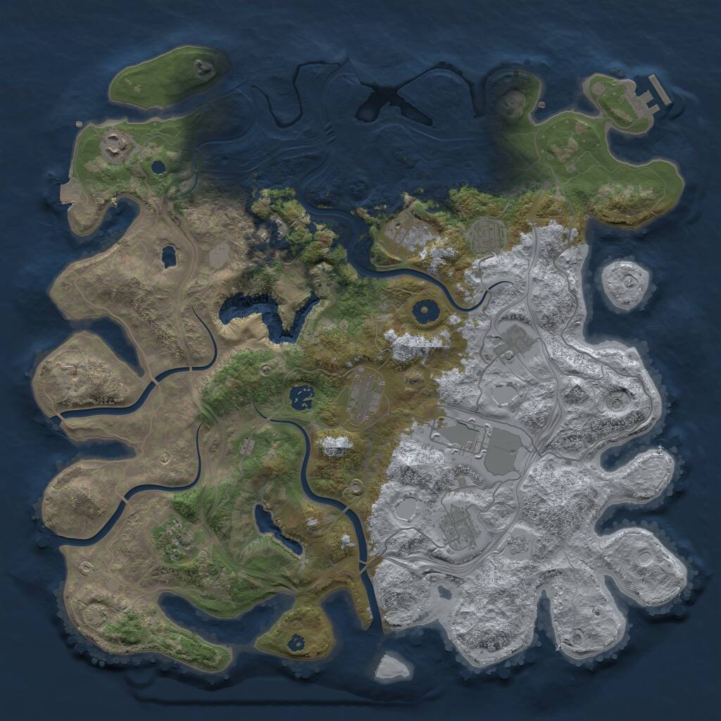 Rust Map: Procedural Map, Size: 4250, Seed: 11812, 15 Monuments