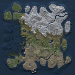 Thumbnail Rust Map: Procedural Map, Size: 4000, Seed: 28187526, 14 Monuments