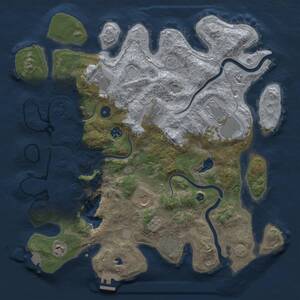 Thumbnail Rust Map: Procedural Map, Size: 4000, Seed: 28187526, 13 Monuments