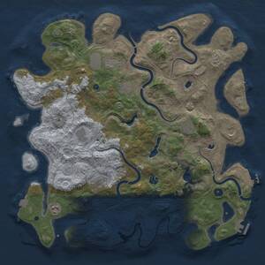 Thumbnail Rust Map: Procedural Map, Size: 4500, Seed: 56904757, 16 Monuments
