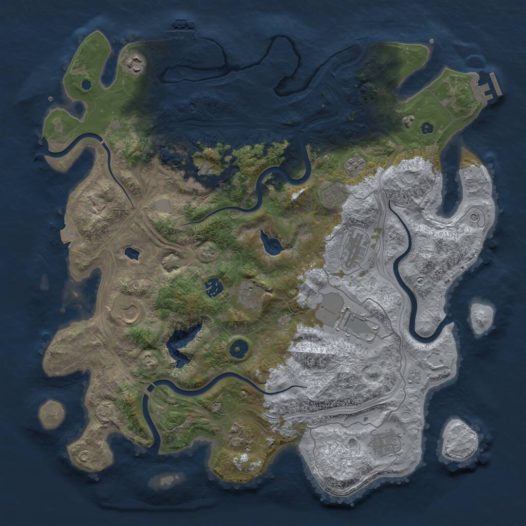 Rust Map: Procedural Map, Size: 4300, Seed: 20250606, 17 Monuments