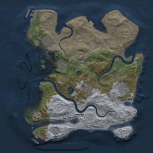 Thumbnail Rust Map: Procedural Map, Size: 3300, Seed: 6752727, 14 Monuments