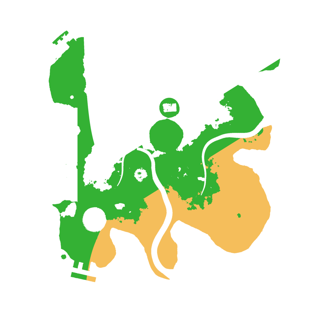 Biome Rust Map: Procedural Map, Size: 2500, Seed: 61107934