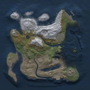 Thumbnail Rust Map: Procedural Map, Size: 2500, Seed: 86437, 7 Monuments