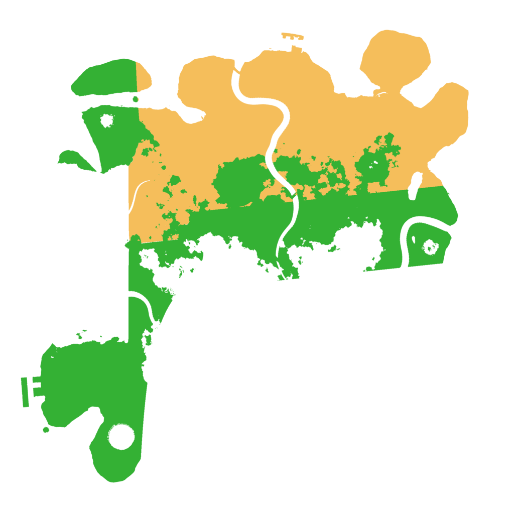 Biome Rust Map: Procedural Map, Size: 3500, Seed: 2031135516