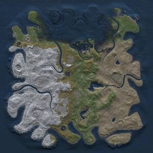 Thumbnail Rust Map: Procedural Map, Size: 4500, Seed: 361859560, 17 Monuments
