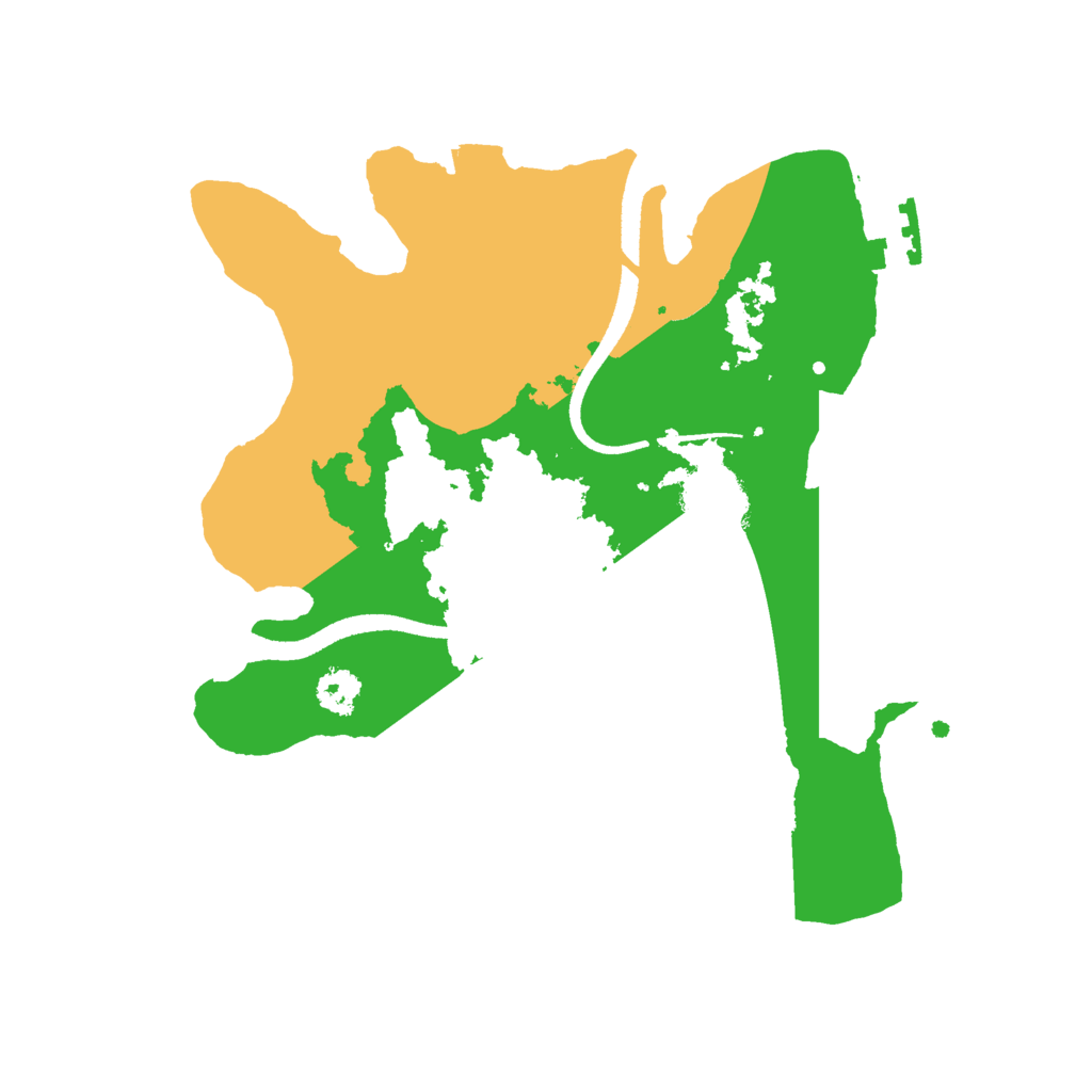 Biome Rust Map: Procedural Map, Size: 2500, Seed: 46851