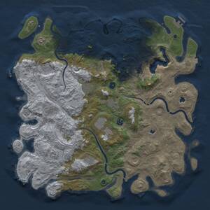 Thumbnail Rust Map: Procedural Map, Size: 4750, Seed: 620251, 17 Monuments