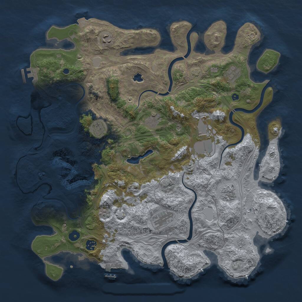 Rust Map: Procedural Map, Size: 4250, Seed: 182000434, 15 Monuments