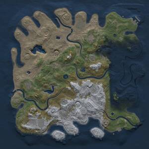 Thumbnail Rust Map: Procedural Map, Size: 4500, Seed: 1414119623, 17 Monuments