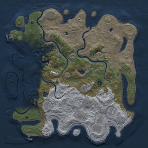 Thumbnail Rust Map: Procedural Map, Size: 4500, Seed: 898826440, 17 Monuments