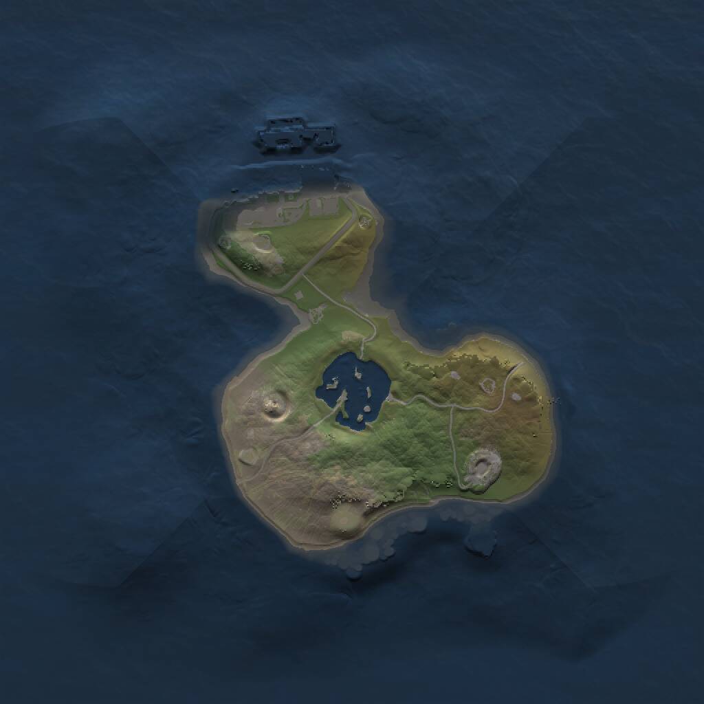 Rust Map: Procedural Map, Size: 1500, Seed: 232323, 3 Monuments