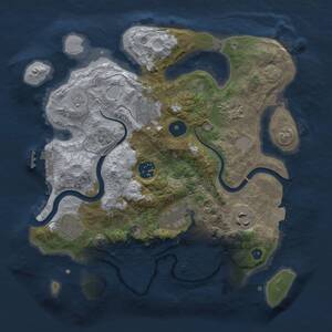 Thumbnail Rust Map: Procedural Map, Size: 3000, Seed: 1040157082, 12 Monuments