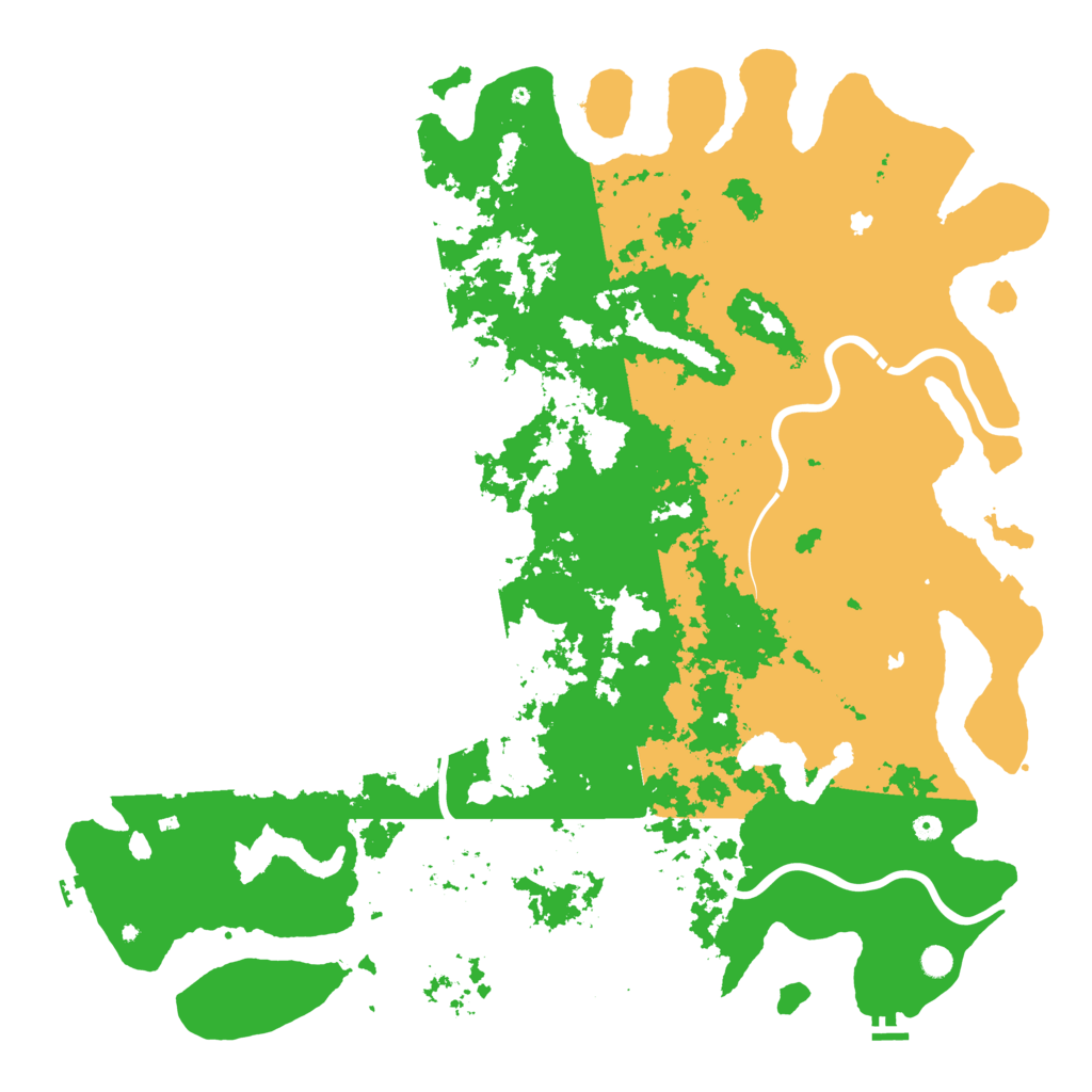 Biome Rust Map: Procedural Map, Size: 6000, Seed: 1999468004
