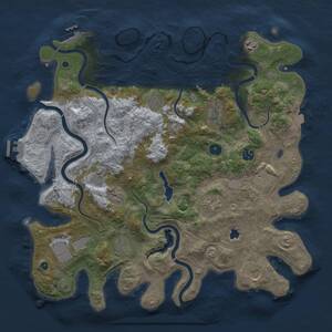 Thumbnail Rust Map: Procedural Map, Size: 4250, Seed: 177368892, 17 Monuments