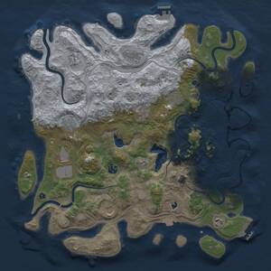 Thumbnail Rust Map: Procedural Map, Size: 4250, Seed: 846356, 16 Monuments
