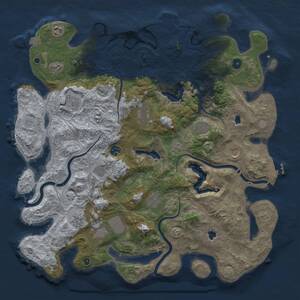 Thumbnail Rust Map: Procedural Map, Size: 4500, Seed: 499805861, 17 Monuments