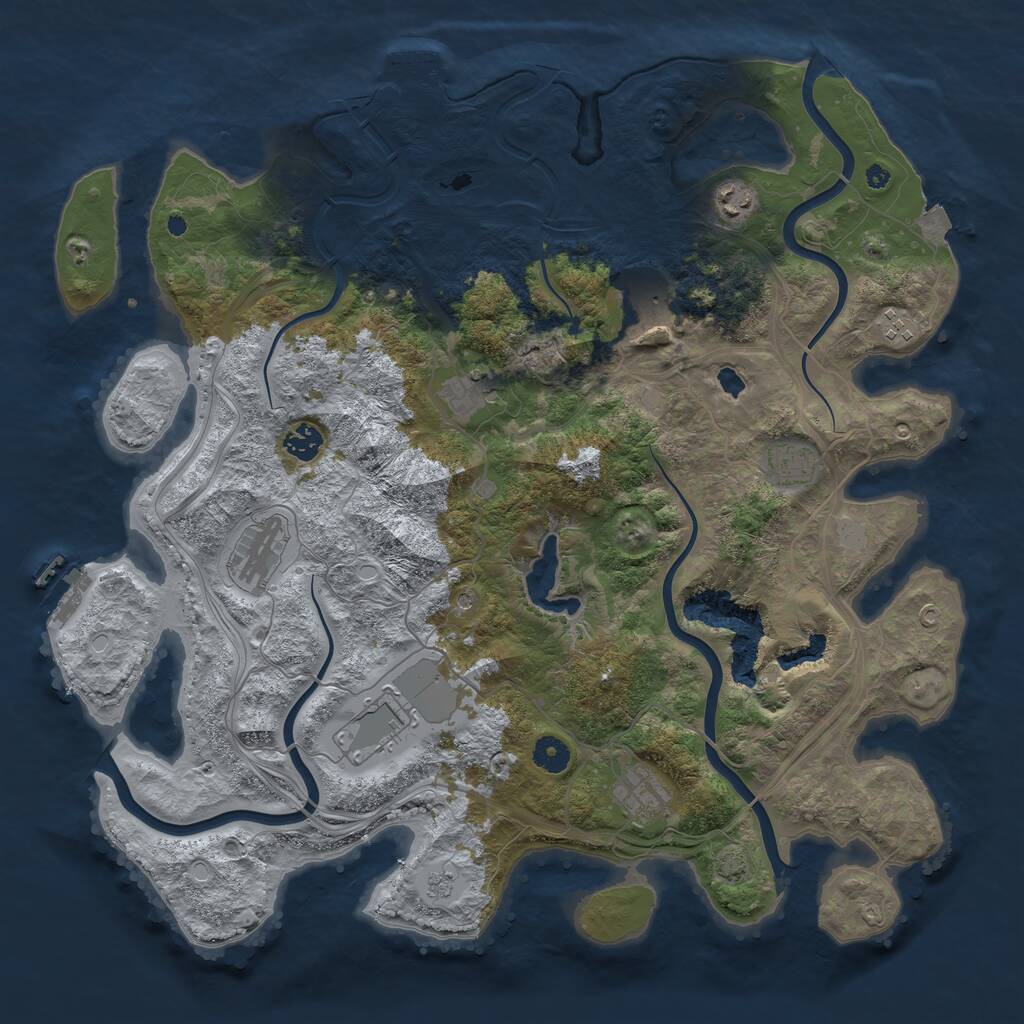 Rust Map: Procedural Map, Size: 4250, Seed: 1532519946, 15 Monuments