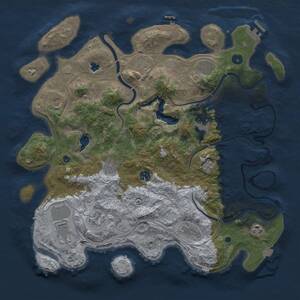 Thumbnail Rust Map: Procedural Map, Size: 4250, Seed: 1256914203, 17 Monuments