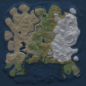 Thumbnail Rust Map: Procedural Map, Size: 4250, Seed: 28096, 17 Monuments