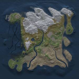 Thumbnail Rust Map: Procedural Map, Size: 3500, Seed: 1169978089, 14 Monuments