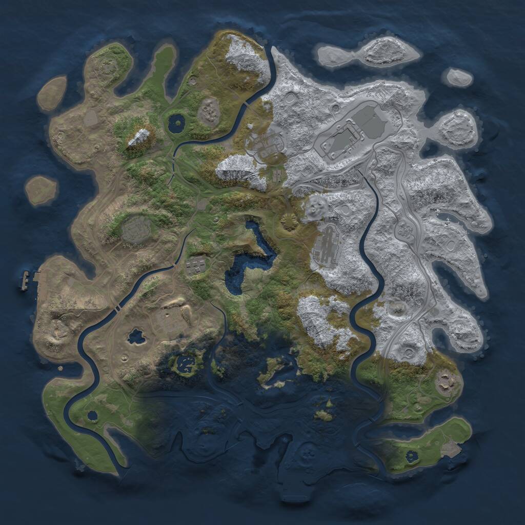Rust Map: Procedural Map, Size: 4250, Seed: 138674481, 14 Monuments