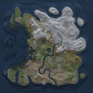 Thumbnail Rust Map: Procedural Map, Size: 3500, Seed: 591208809, 16 Monuments
