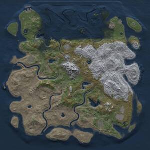 Thumbnail Rust Map: Procedural Map, Size: 5000, Seed: 652025, 16 Monuments