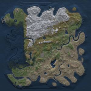 Thumbnail Rust Map: Procedural Map, Size: 4500, Seed: 224768824, 17 Monuments