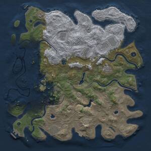 Thumbnail Rust Map: Procedural Map, Size: 4500, Seed: 1532723362, 16 Monuments