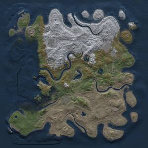 Thumbnail Rust Map: Procedural Map, Size: 4250, Seed: 1221483005, 15 Monuments