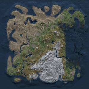 Thumbnail Rust Map: Procedural Map, Size: 4500, Seed: 1129259050, 15 Monuments