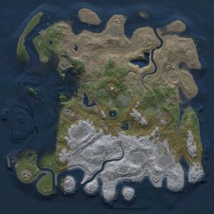Thumbnail Rust Map: Procedural Map, Size: 4250, Seed: 972823917, 17 Monuments