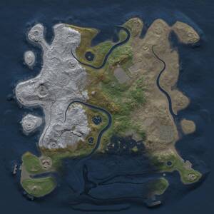 Thumbnail Rust Map: Procedural Map, Size: 3500, Seed: 1376153746, 14 Monuments