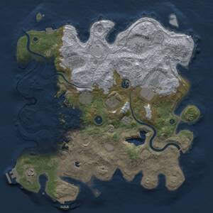 Thumbnail Rust Map: Procedural Map, Size: 4000, Seed: 1104896964, 15 Monuments