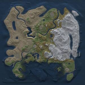 Thumbnail Rust Map: Procedural Map, Size: 4250, Seed: 92352324, 17 Monuments