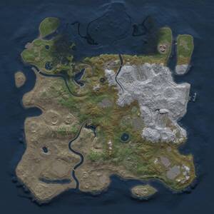 Thumbnail Rust Map: Procedural Map, Size: 4000, Seed: 878141520, 17 Monuments