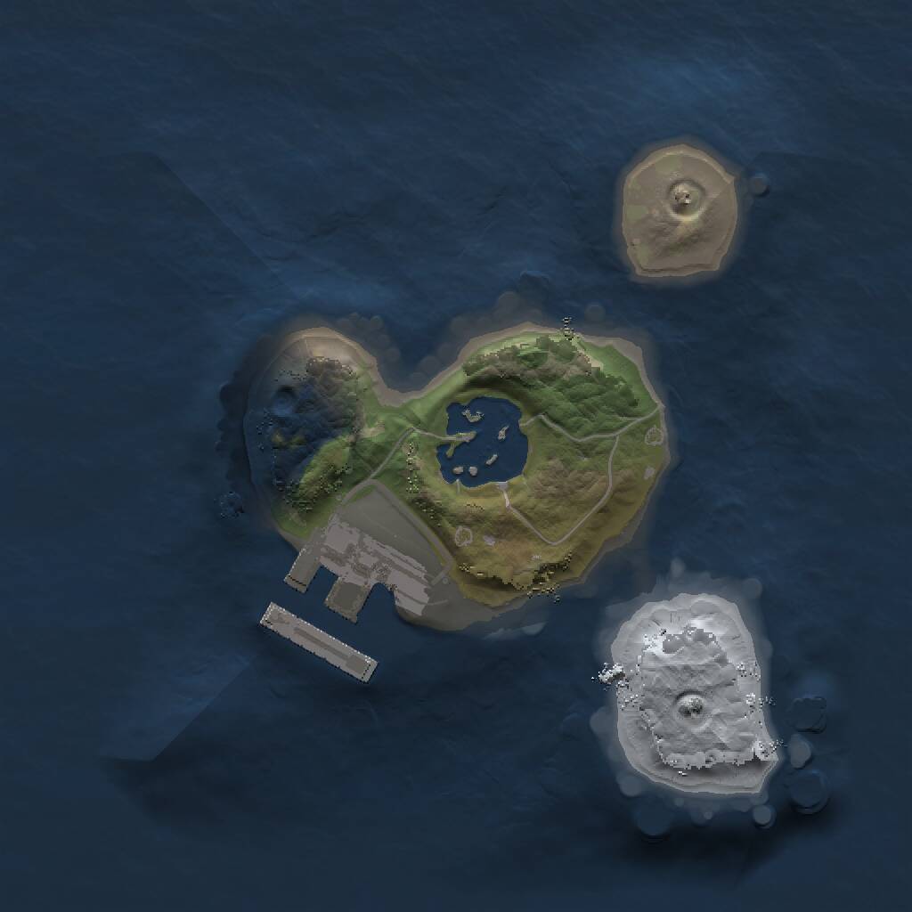 Rust Map: Procedural Map, Size: 1500, Seed: 1299797325, 3 Monuments