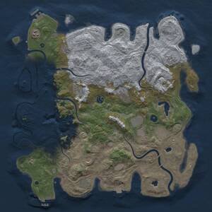 Thumbnail Rust Map: Procedural Map, Size: 4500, Seed: 1226167544, 17 Monuments